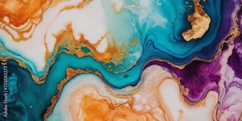 Alcohol ink colours translucent marble texture background