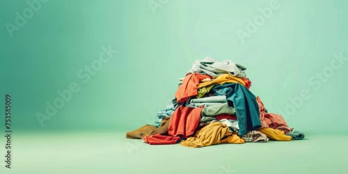 Pile Of Clothes with copy space for text