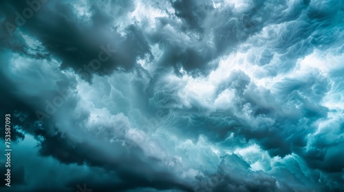 Dramatic Storm Clouds Background in the Stormy Weather