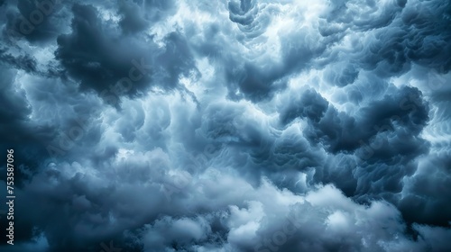 Dramatic Storm Clouds Background in the Stormy Weather