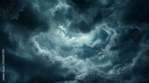 Dramatic Storm Clouds Background in the Stormy Weather