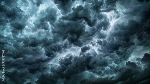 Dramatic Storm Clouds Background in the Stormy Weather