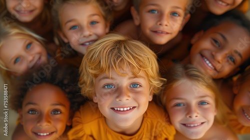 portrait of a group of happy children