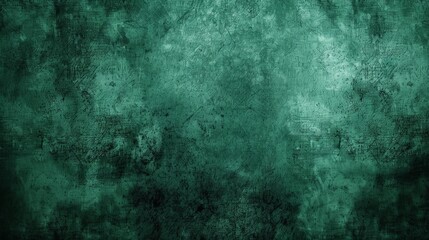 Elegant dark emerald green background with black shadow border and old vintage grunge texture design