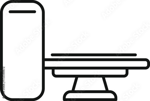 Clinical mri device icon outline vector. Venue room location. Nursing clinic center