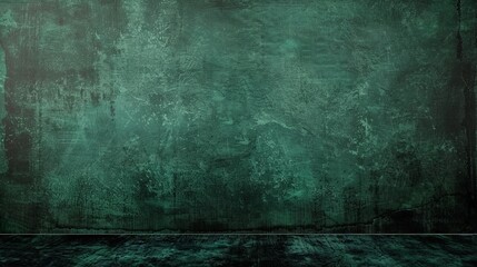 Elegant dark emerald green background with black shadow border and old vintage grunge texture design