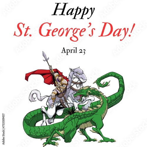 
St. George's Day card, St. George's Day Celebrate on April 23
 photo
