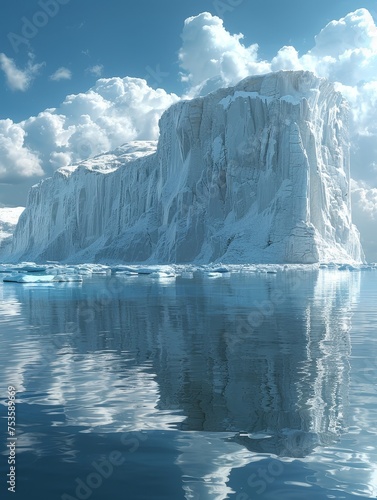 Animated comparison of polar ice caps, showing drastic reduction over years due to global warming.