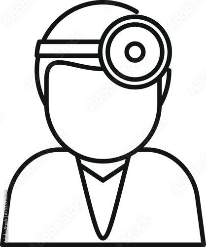 Hospital doctor icon outline vector. Care patient insurance. Clinic center room