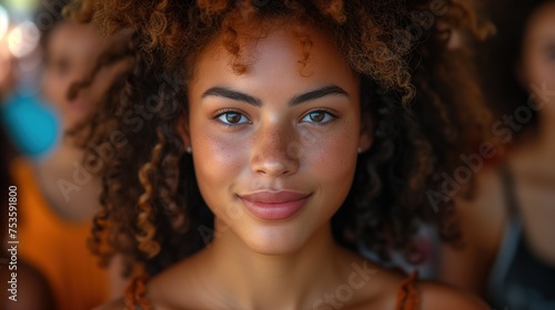 portrait of a young pretty mulatto girl