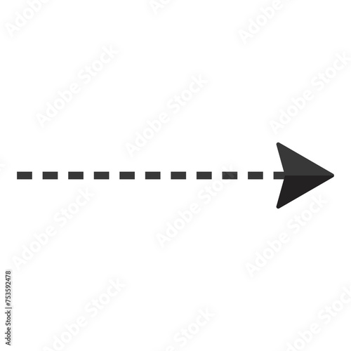 Black arrow pointer cursor, Arrow silhouette icon, Vector element isolated on white.