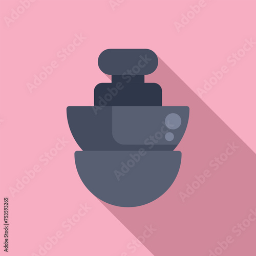 Auditory ear plug icon flat vector. Health care protection. Silicone cover canal