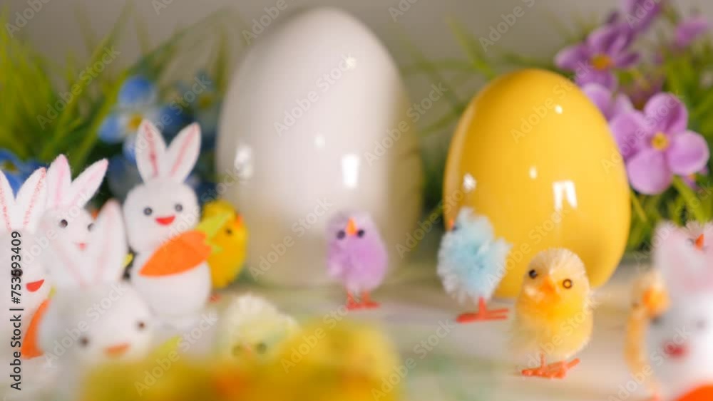 A spring nature of Easter holiday with Flowers, Rabbits, Eggs & Chicks! A spring nature of Easter holiday with Flowers, Rabbits, Eggs & Chicks!