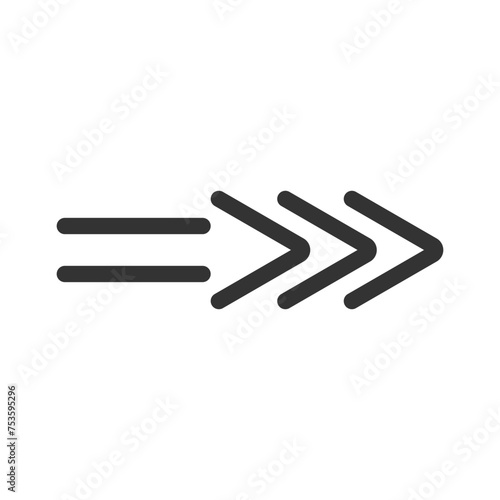 Black arrow pointer cursor, Arrow silhouette icon, Vector element isolated on white.