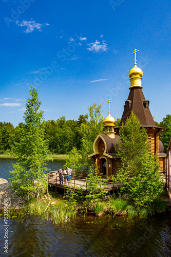St. Andrew the First-Called Church on the Vuoksa River, Russia. photo