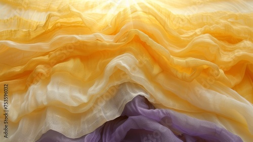 Yellow and Purple Wave Painting