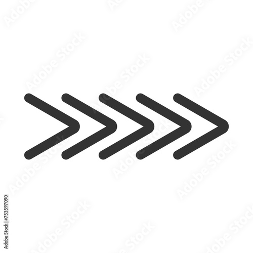 Black arrow pointer cursor, Arrow silhouette icon, Vector element isolated on white.