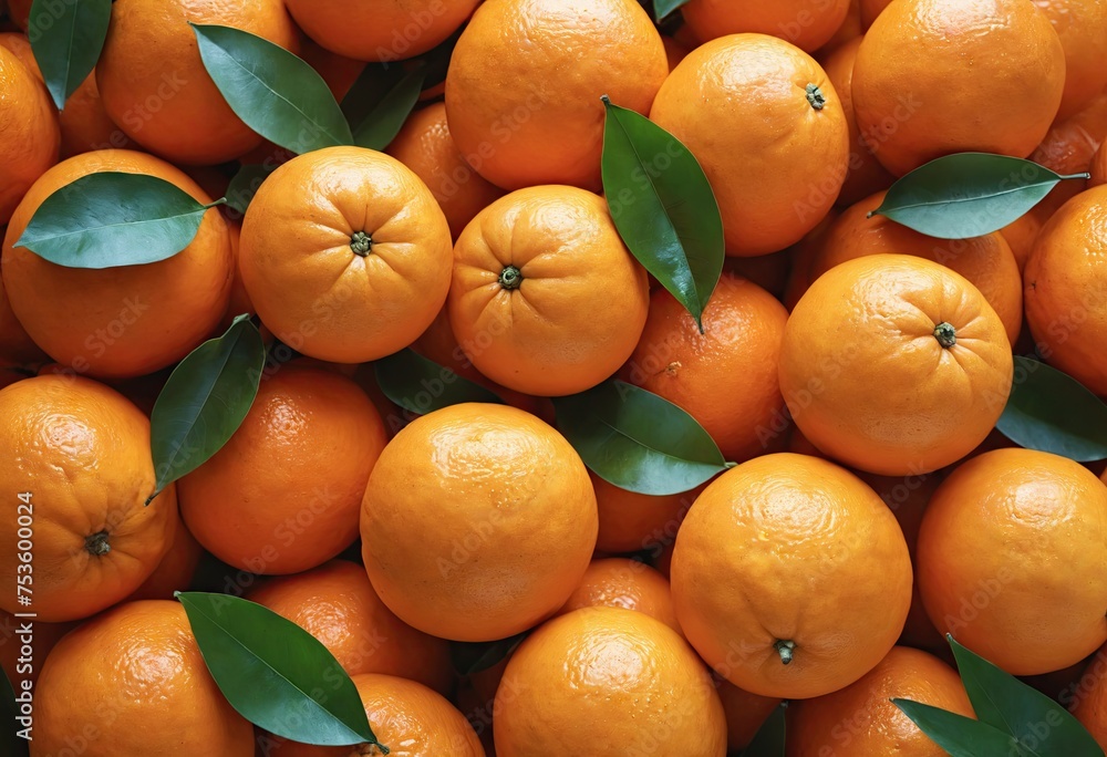 Ripe organic oranges in close-up, top view. Natural fruits. Ai generation Ripe organic oranges in close-up, top view. Natural fruits. Ai generation