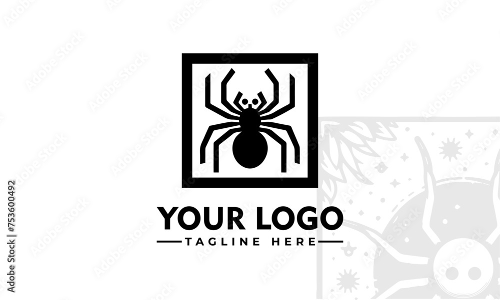 Unique Arachnid Design - Vintage Spider Logo Vector for Distinctive Business Identity