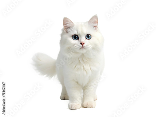 Wallpaper Mural cute cat isolated white background, kitten Torontodigital.ca