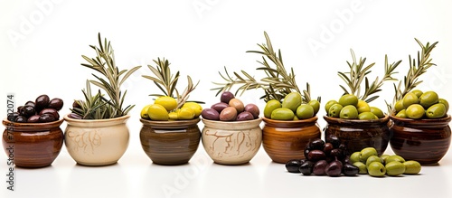 Mediterranean Delight: Fresh Olives Arranged in a Row and Placed in an Elegant Bowl