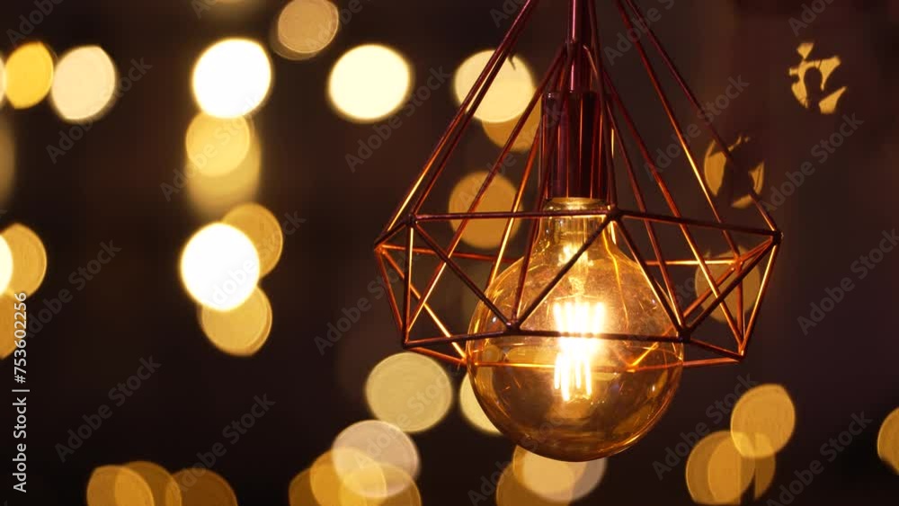 old lamp with protection blurred background 4k slow 60fps old lamp with protection blurred background 4k slow 60fps
