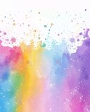 Colorful Watercolor Splash Background with Vibrant Hues and Artistic Drops, Abstract Creative Concept for Design and Artwork