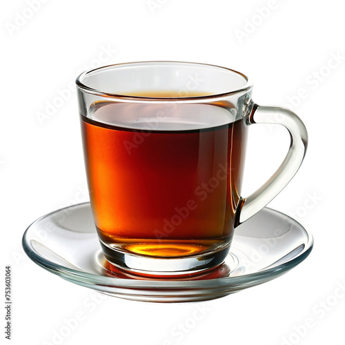 Cup of tea isolated on transparent background.