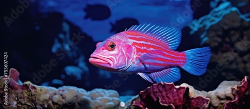 Vibrant Underwater World: Colorful Fish Swimming Happily in Cosy Aquarium Design © Ilgun