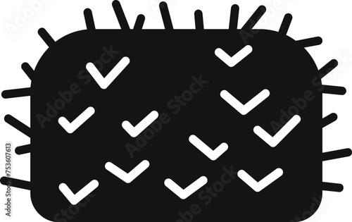 Hay stack bail icon simple vector. Farm land element. Field agricultural wheat