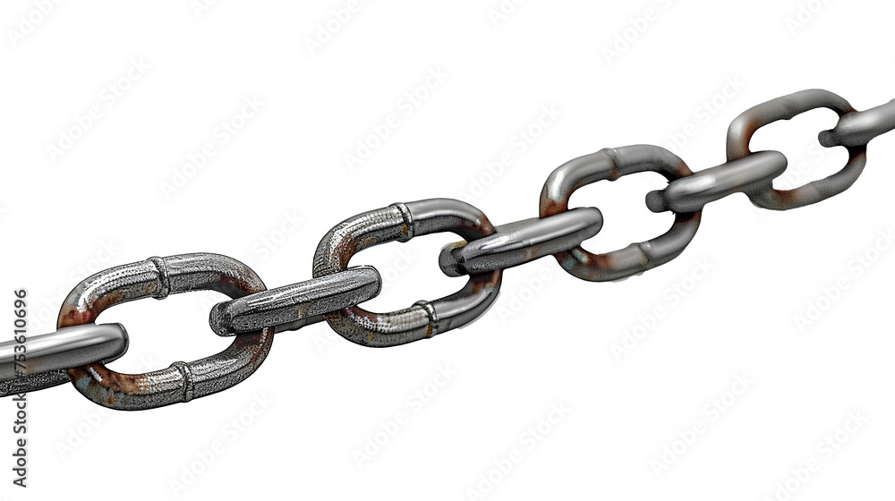 Obraz premium Chain PNG . stainless steel chain isolated. Metal chain PNG. Iron chain. Chrome chain PNG. Chain top view png. chain flat lay png