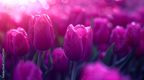 Close-up photo of tulips. Beautiful spring background
