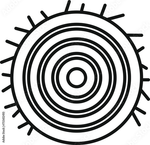Natural bale hay roll icon outline vector. Dried harvest farm. Nature food field