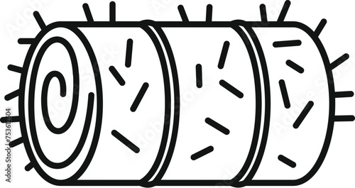 Hay stack roll icon outline vector. Agriculture farming harvest. Natural business