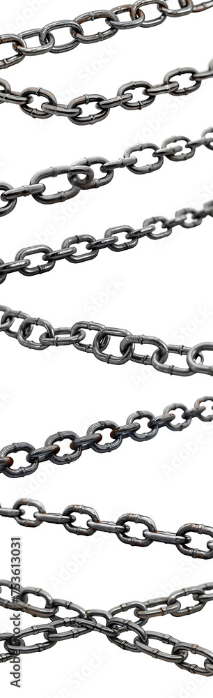 Obraz premium chain set png. set of metal chains isolated. Chain PNG . stainless steel chain isolated. Metal chain PNG. Iron chain. Chrome chain PNG. Chain top view png. chain flat lay png