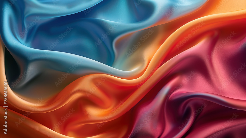 Fototapeta premium Colorful Textile Spirals: Dynamic Patterns Generated with AI Technology