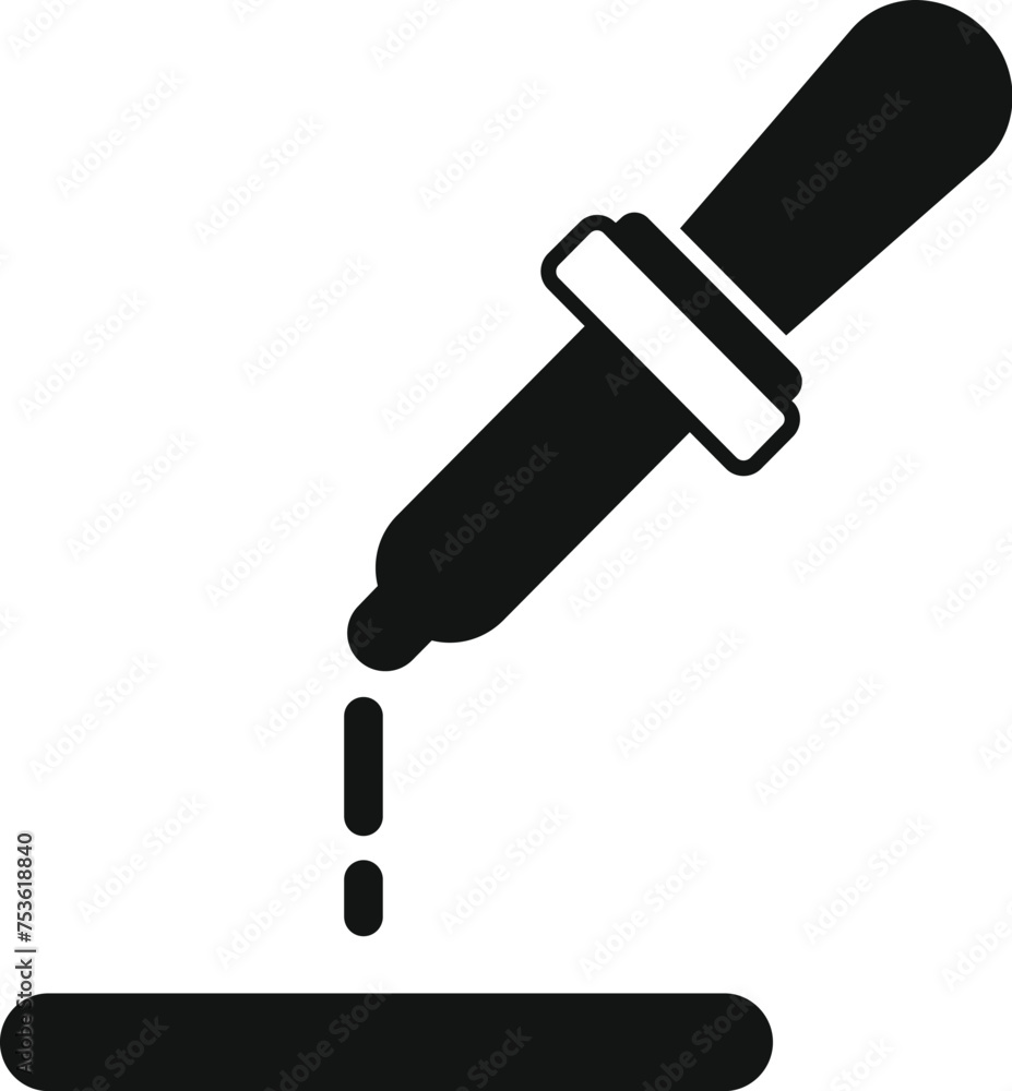 Lab experiment dropper icon simple vector. Genetic study. Test lab formula Lab experiment dropper icon simple vector. Genetic study. Test lab formula