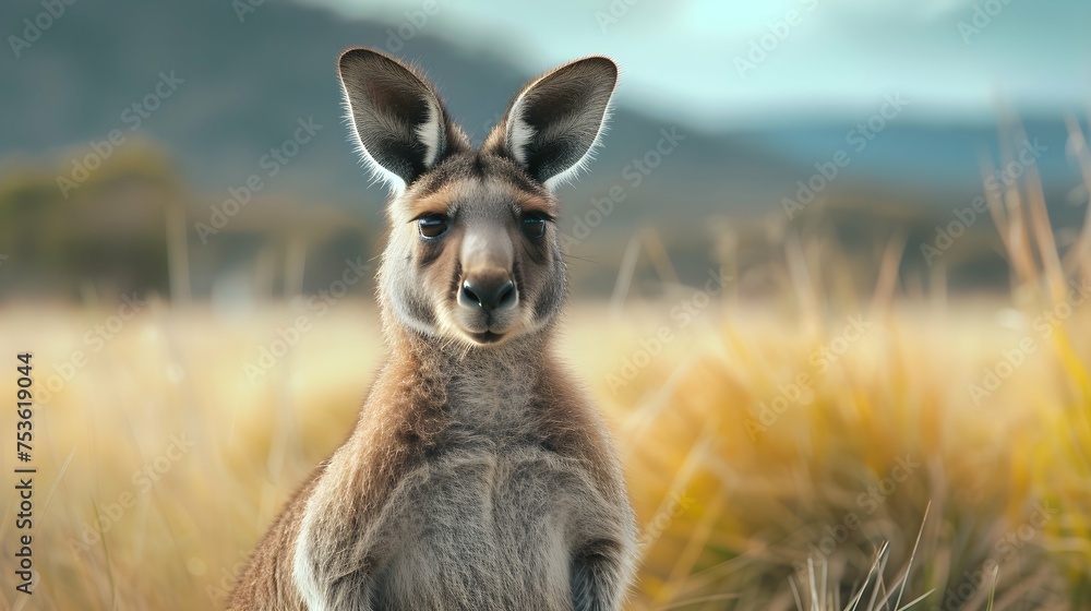 Fototapeta premium a cinematic and Dramatic portrait image for kangaroo