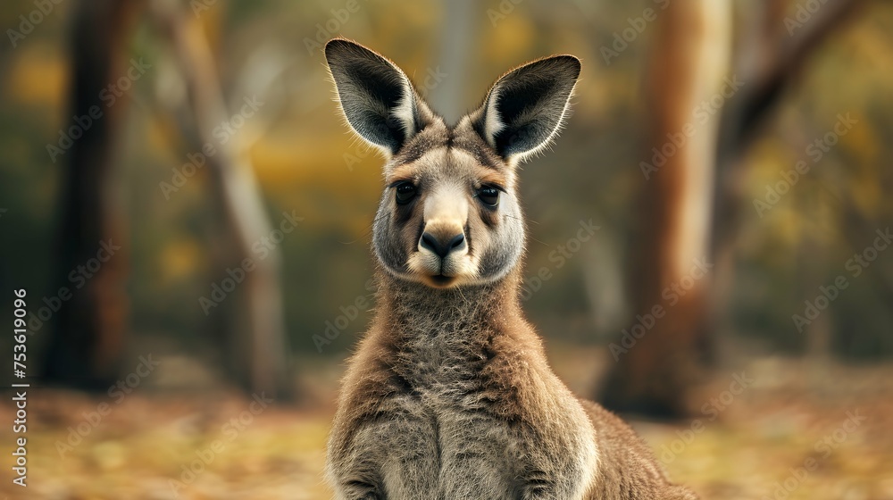 Fototapeta premium a cinematic and Dramatic portrait image for kangaroo