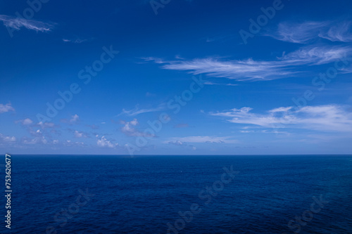 Tranquil Tides: Serene Ocean View under a Clear Blue Sky