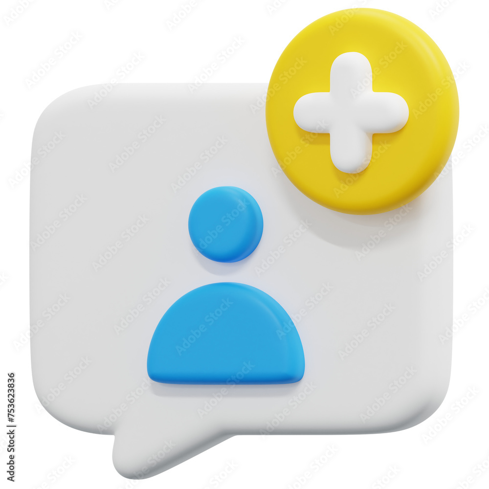 Obraz premium follow 3d render icon illustration