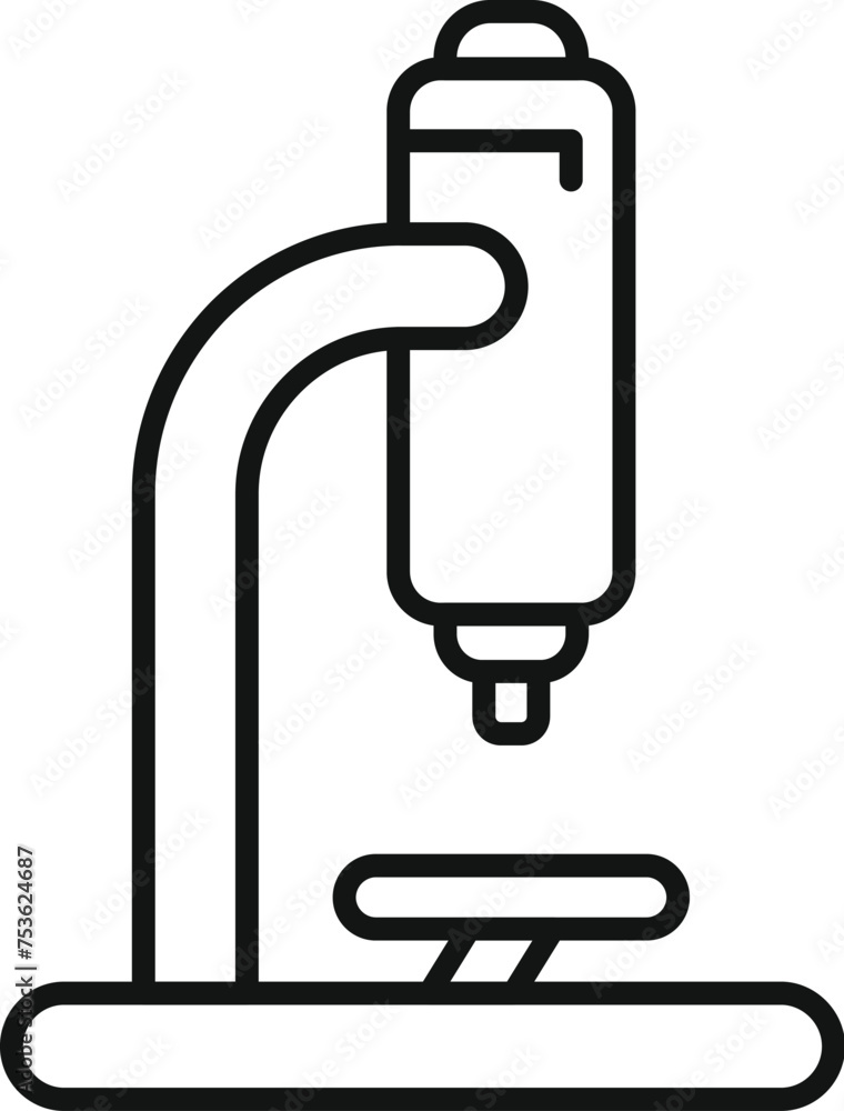 Study microscope icon outline vector. Genetic study. Dark health equipment Study microscope icon outline vector. Genetic study. Dark health equipment