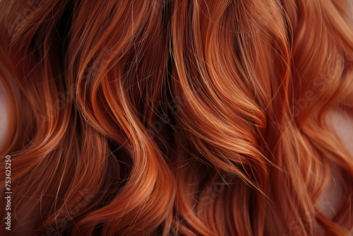 wavy red hair texture background