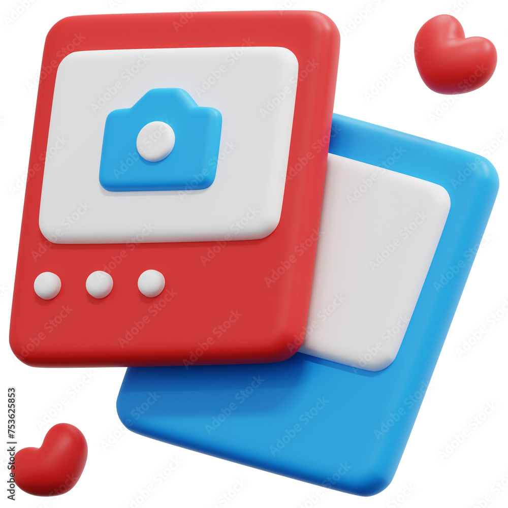 photo frame 3d render icon illustration photo frame 3d render icon illustration