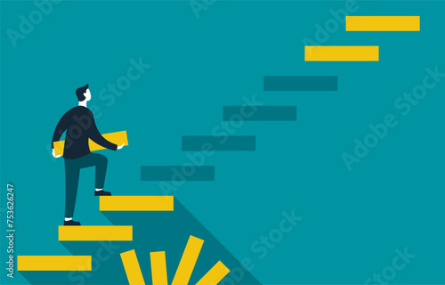 Personal development - in stairs building metaphor