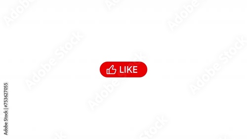 Subscribe, like, comment, share animation with red icon. Simple and elegant kinetic motions. Motion graphic outro for social media. High resolution 4K video.