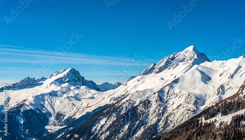 snow capped peaks against a blue sky aspect raito 9 16 mobile background