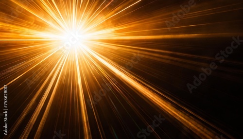 lens flare and light beam on dark background orange color style abstract natural sun flare on black lens flare sun flare on black background lens flare glow light effect