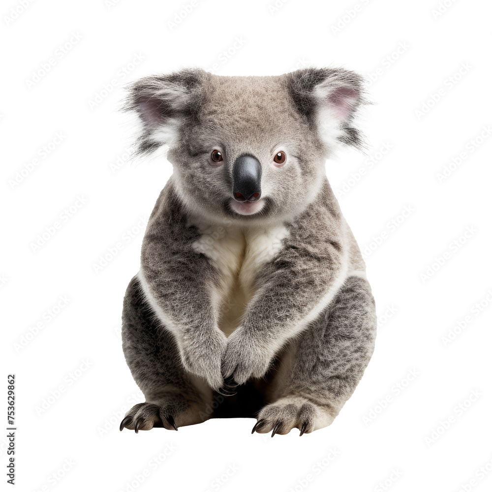 Obraz premium cute koala looking isolated on white.