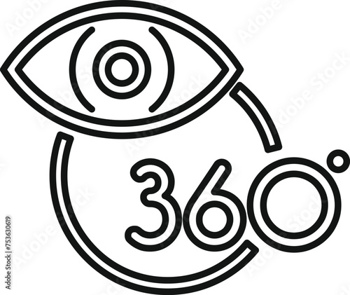 Video arrow app icon outline vector. Virtual tour. Digital design app pointer